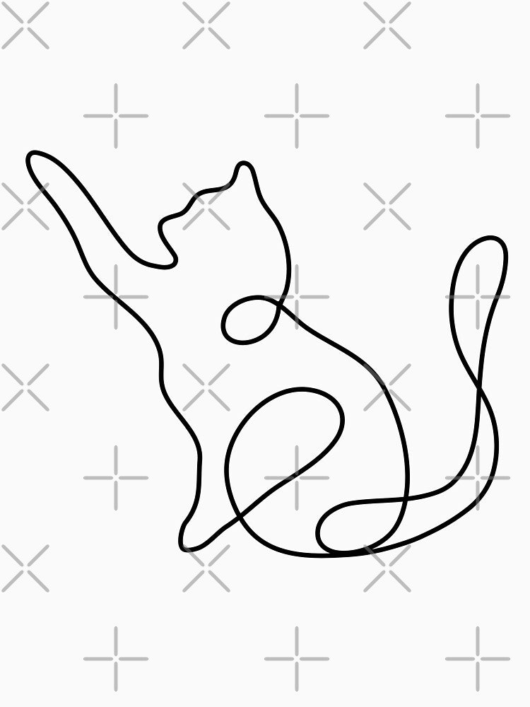 Cat one line drawing vector. Continuous line cats cover poster. Line art. by asbno19