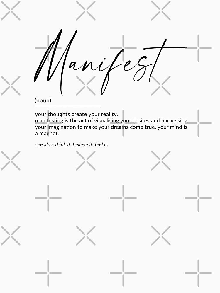 Manifest Definition, Law of Attraction, Affirmations by grandlovely