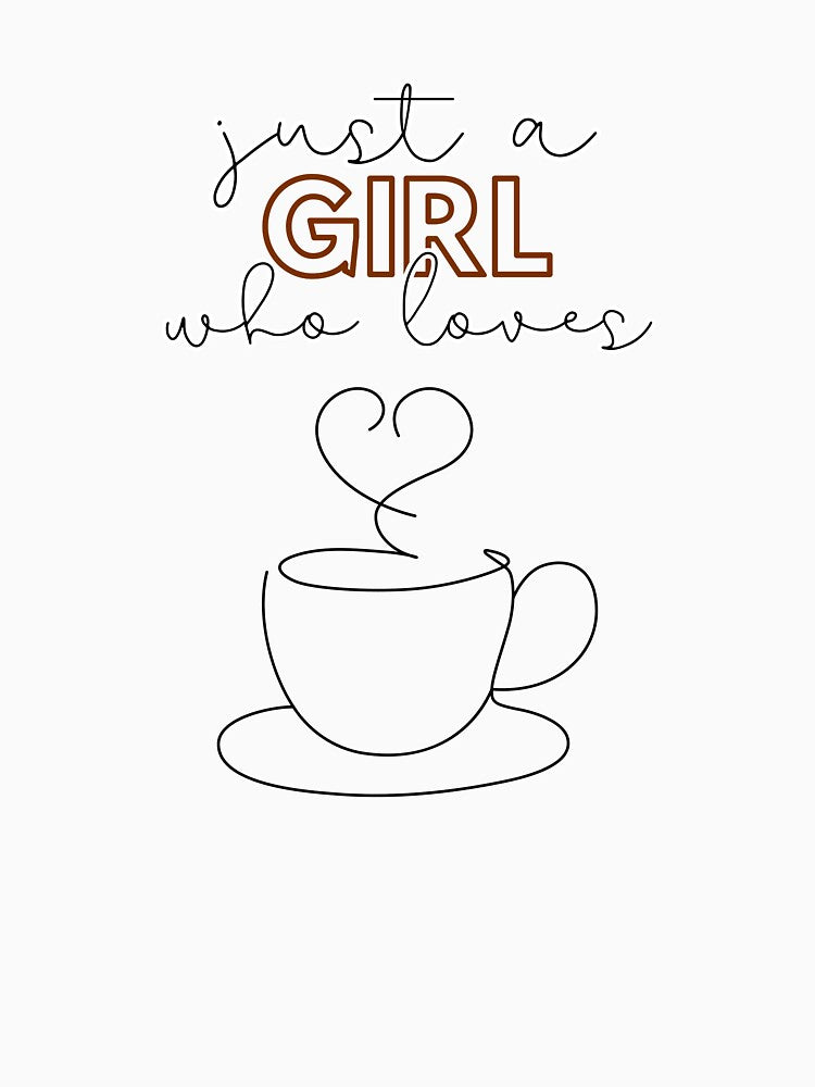 Just a Girl Who Loves Coffee – Minimalist Coffee Lover Typography Design by ArcticFoxStudio