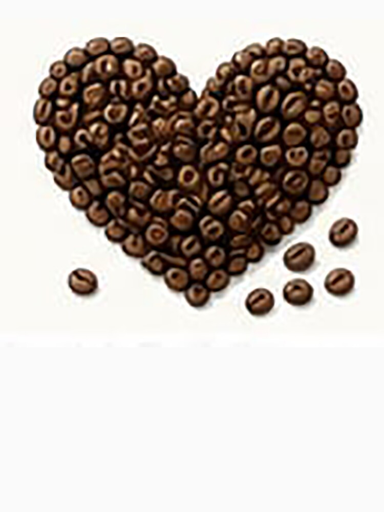 Coffee Bean Heart Coffee Lover Minimalist Coffee Art Design by Sara-Ai