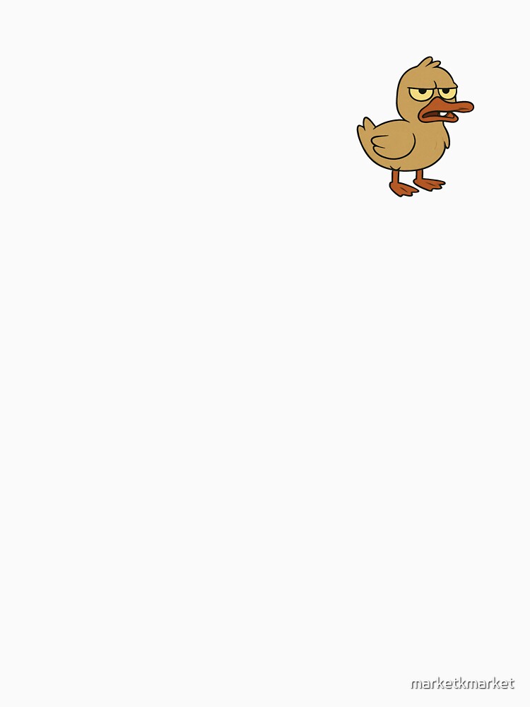 Grumpy Cartoon Duck | Funny Angry Duckling Illustration by marketkmarket
