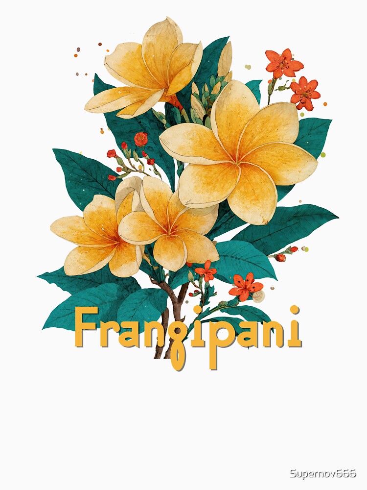 Frangipani – Tropical Bloom Illustration by ForeverPrintsOK