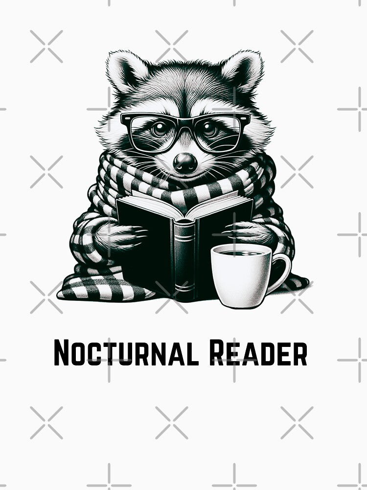 Nocturnal Reader Raccoon Lover Gift by MyCozyCorner24