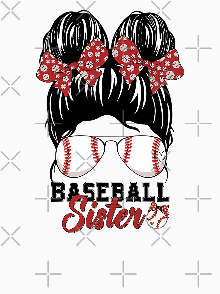 Messy Bun Baseball Sister Mother's Day Baseball Mother Baseball Women Girls by MichelSorour