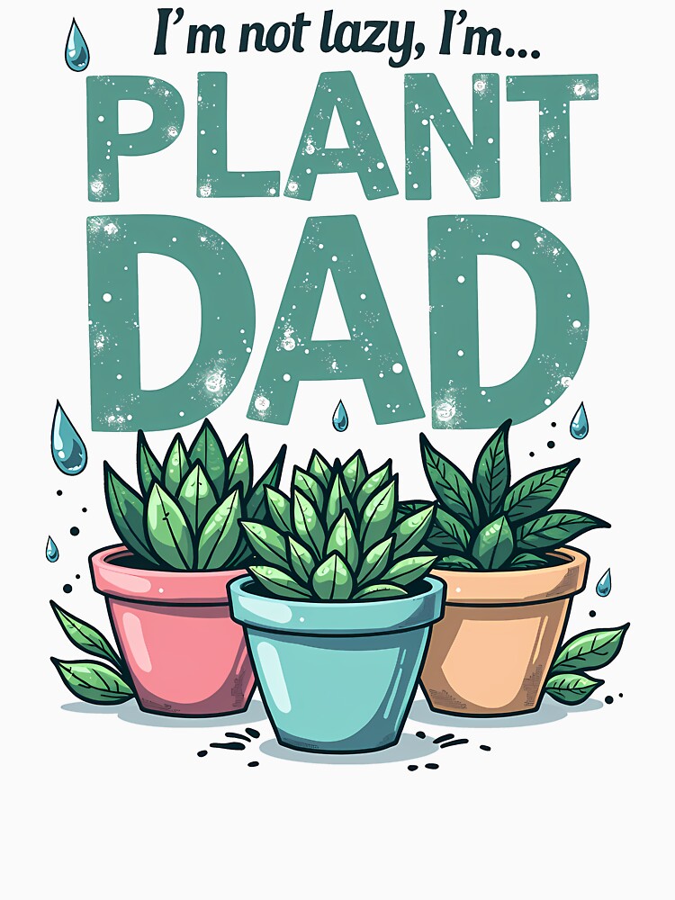 I’m Not Lazy, I’m a Plant Dad – Funny Succulent Lover Design by Jason123za