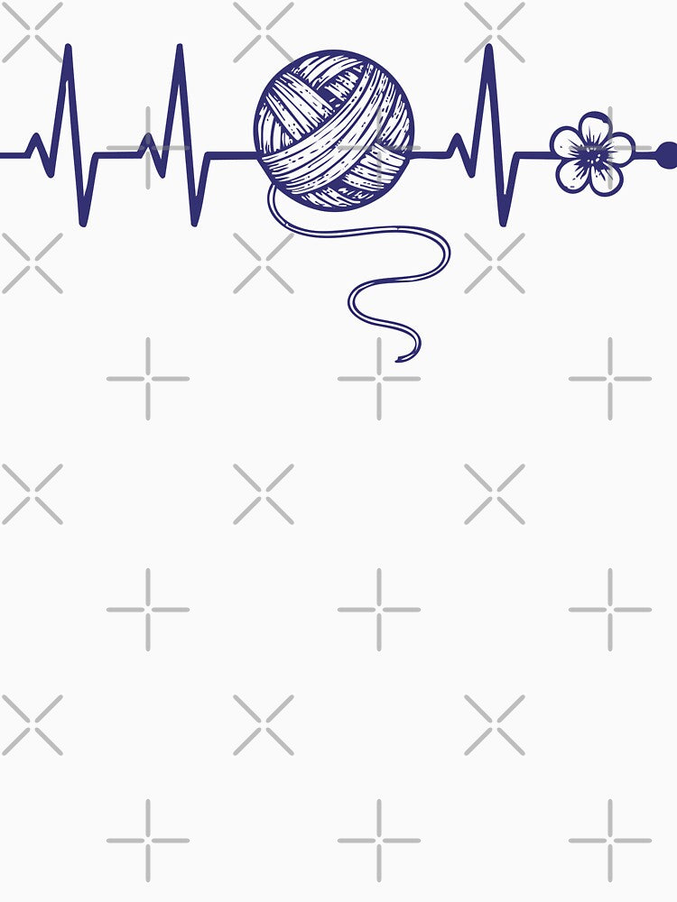 Funny Crochet Heartbeat Yarn Lovers Crochet Hook by LuminOrb