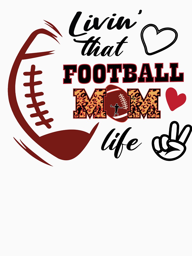 living that football mom life shirt by designedeco