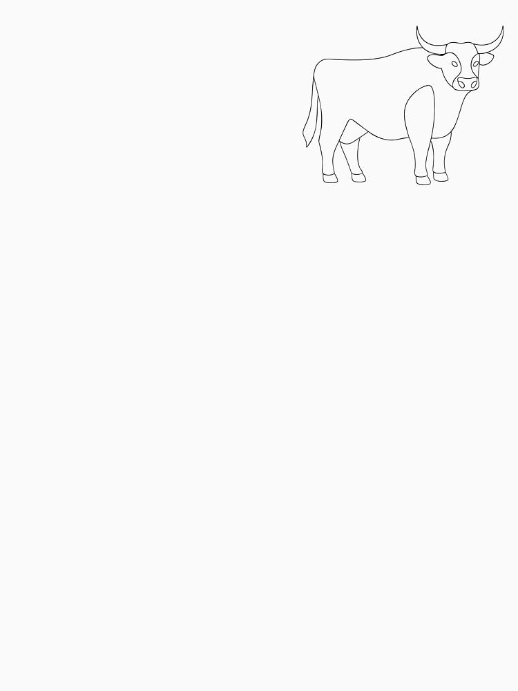 Highland Cow Friendly 1 Line Art Gift by OneLine Studio