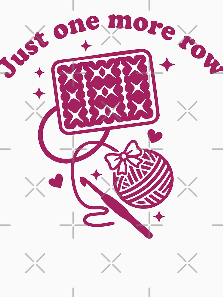 Just One More Row Funny Crochet Lover Yarn by LuminOrb