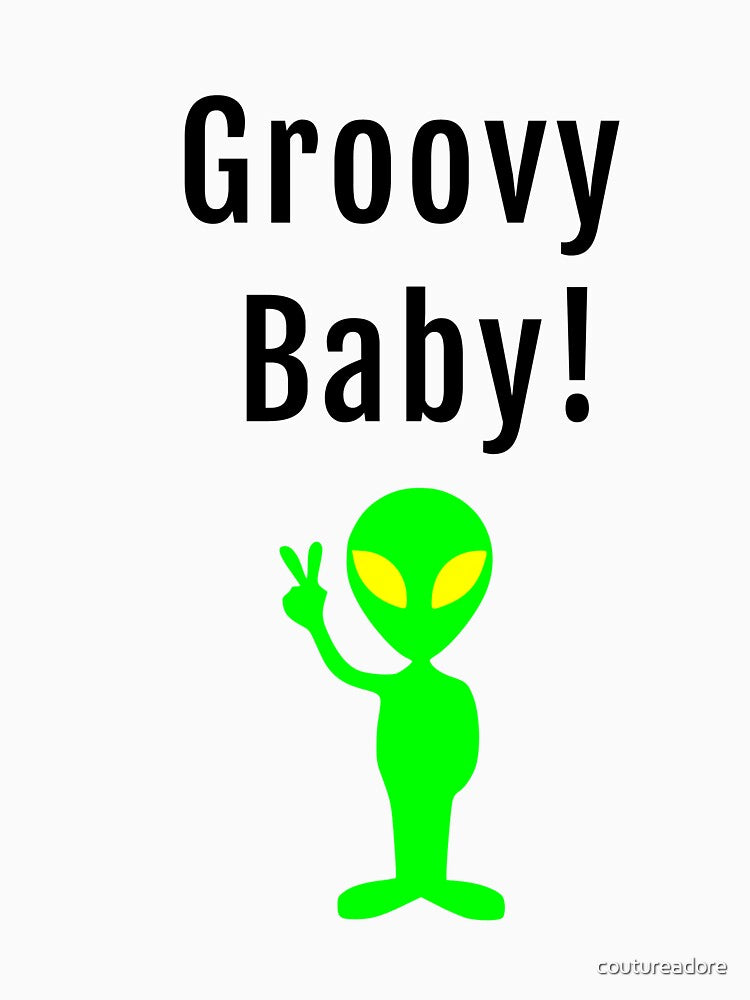 Groovy Baby Space Alien Peace Sign by coutureadore