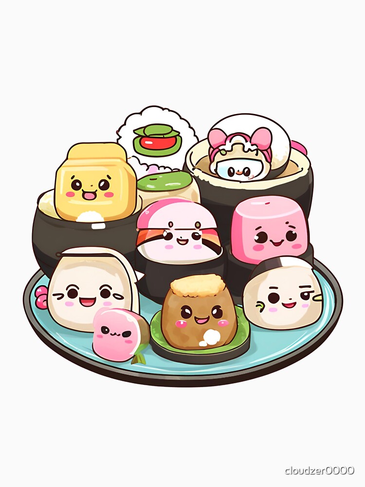 sushi cute muchi chubi snacks by cloudzer0000