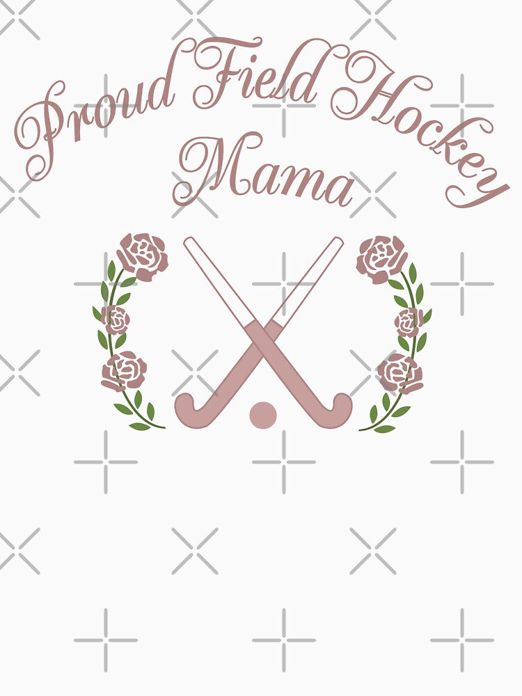 Proud Field Hockey Mama | Feminine Varsity Hockey Mom by MoqunaDesign