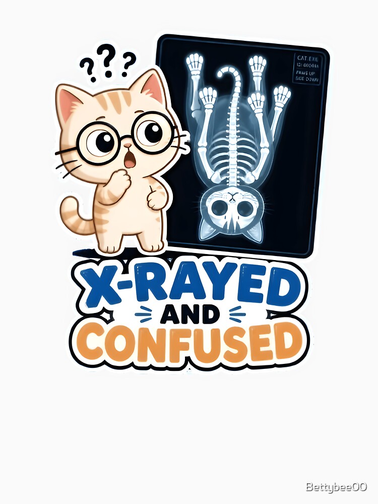 X-Rayed and Confused – Funny Cat X-Ray Veterinary Radiology by Bettybee00