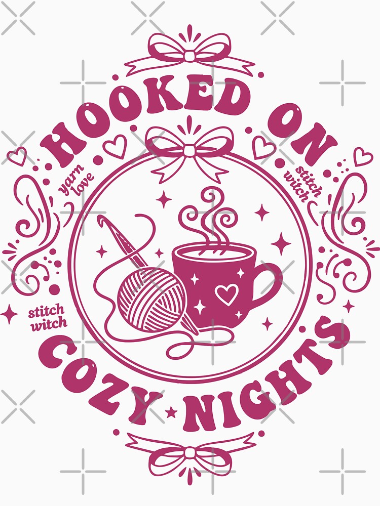 Crochet Lover Hooked On Cozy Nights Yarn Love by LuminOrb