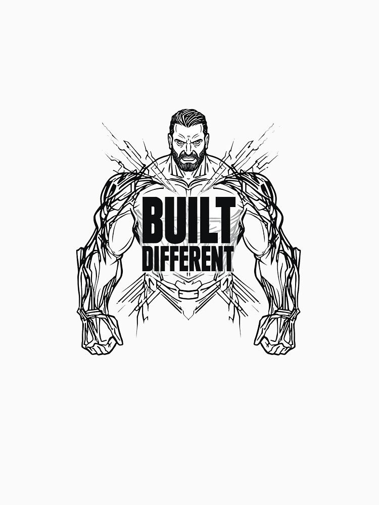 Built Different ....Motivational design. by doccopanda4