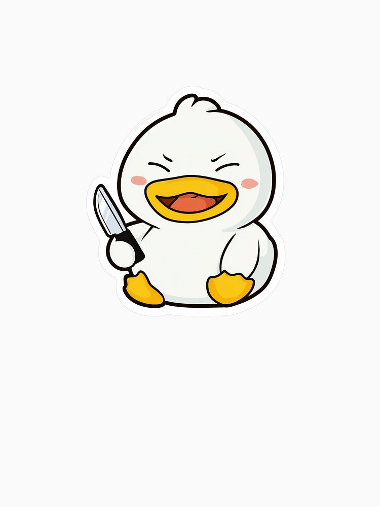 Funny Duck With Knife Chaotic Meme by StickerMan17