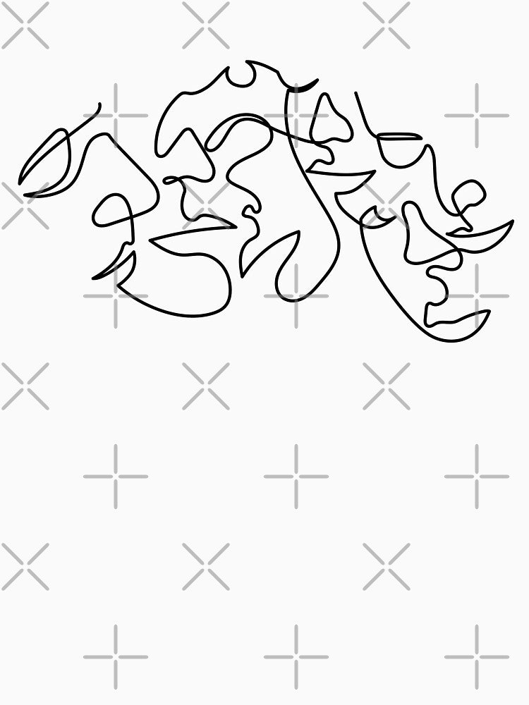 La Foule | One Line Drawing | One Line Art | Minimal | Minimalist by One-Line-Artist
