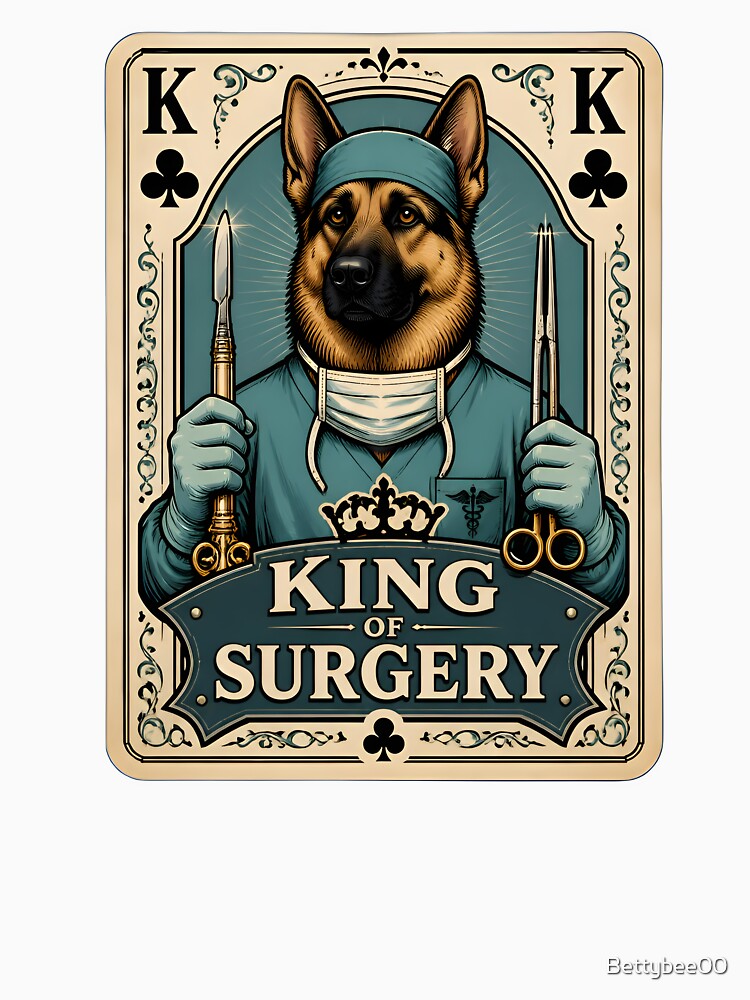 King of Surgery – Funny Veterinary Surgeon Playing Card by Bettybee00