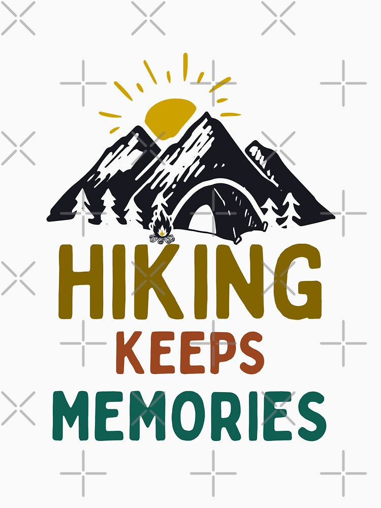 Retro Hiking Keeps Memories Art Designs by Manilyn0907