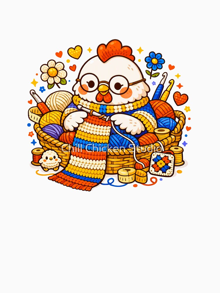 Crochet Chicken Crafter by Chill Chicken Studio