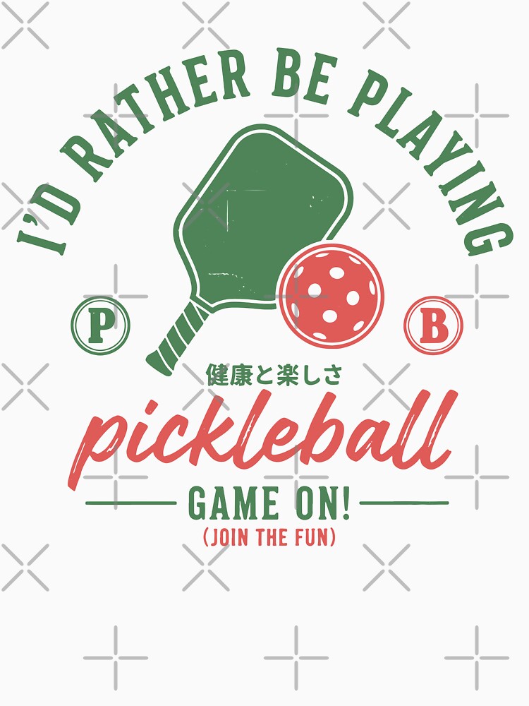 Pickleball Funny Player Playing Pickleball Court by LuminOrb