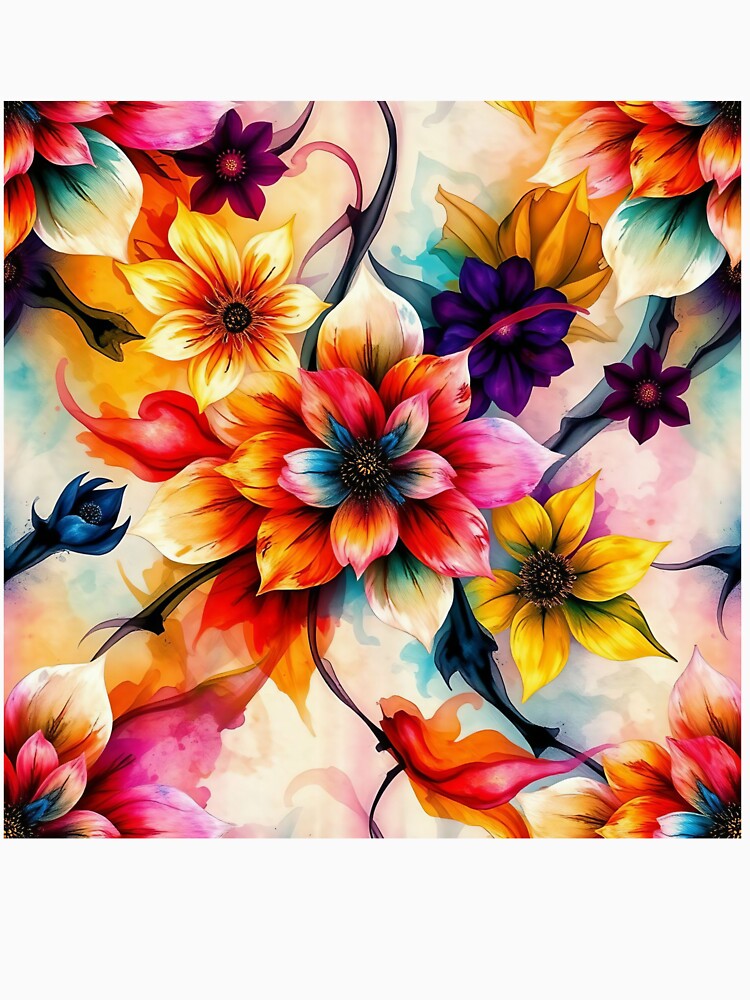 Modern Floral Seamless Pattern for Home Decor and Accessories | Flower design for T-Shirts, Mugs & Stickers, Phone Cases by TheGaliyaStudio