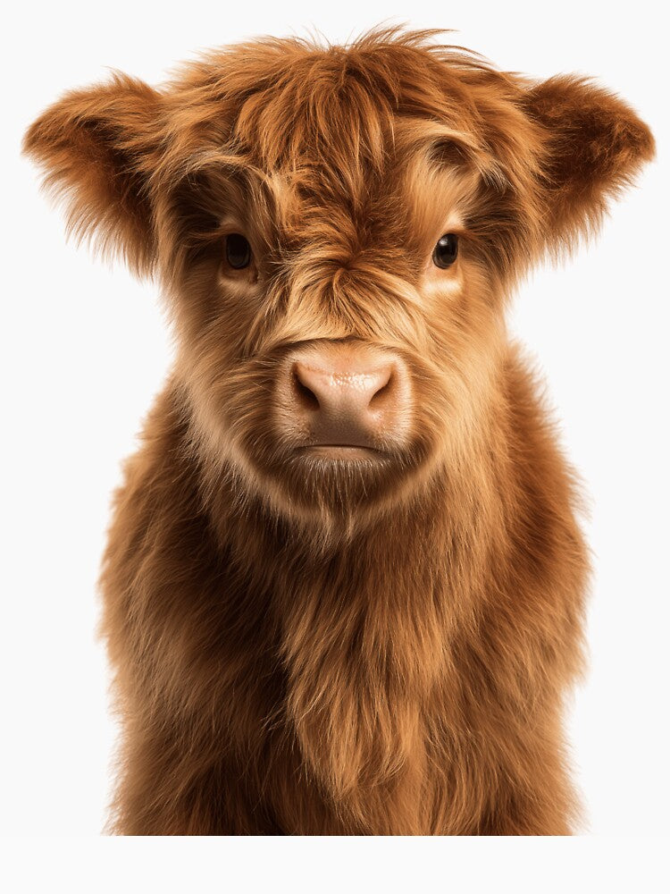 Adorable Baby Highland Cow for Cute Highland Cow lovers by LazyOwlStore