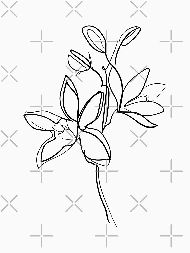 Line flower illustration by asbno19