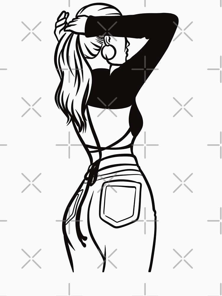 Woman line drawing by artofaga