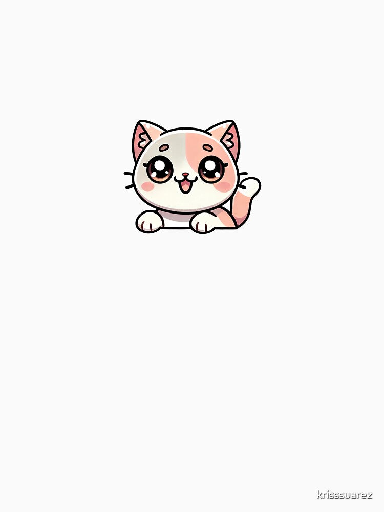 Kawaii Cat - Cute Sticker & T-Shirt by krisssuarez