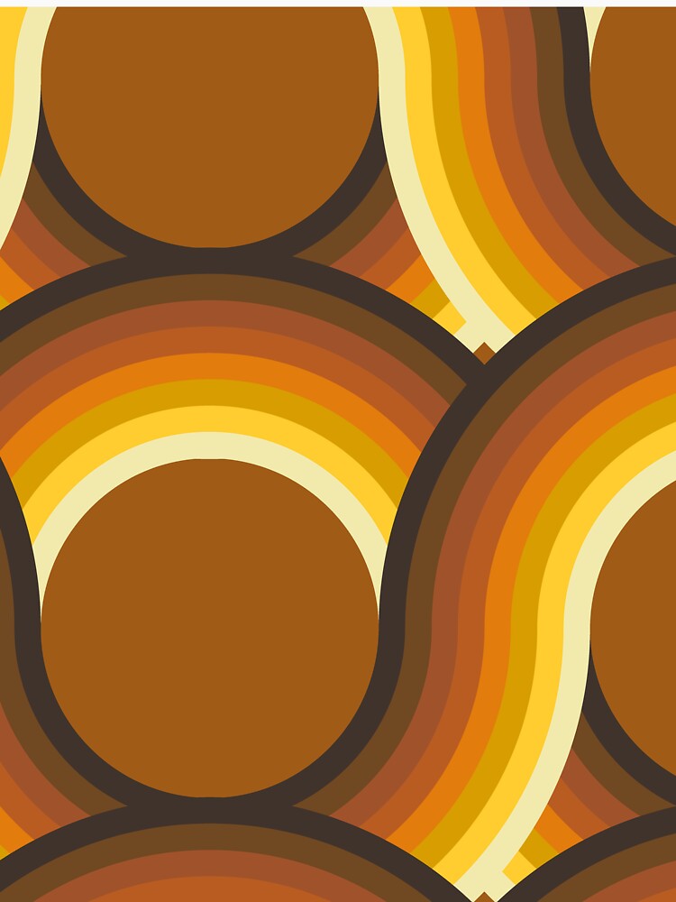 Rollin' Retro Road in Brown + Warm Rainbow by YesterdayColl