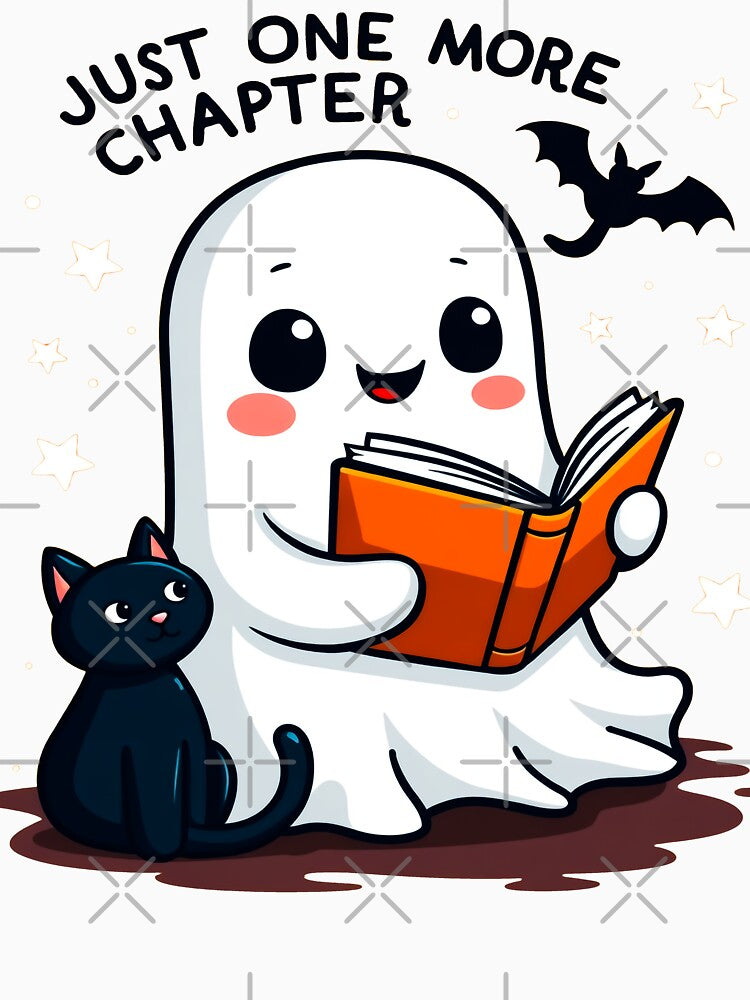 Just One More Chapter ghost reading a book by Mosaic-97