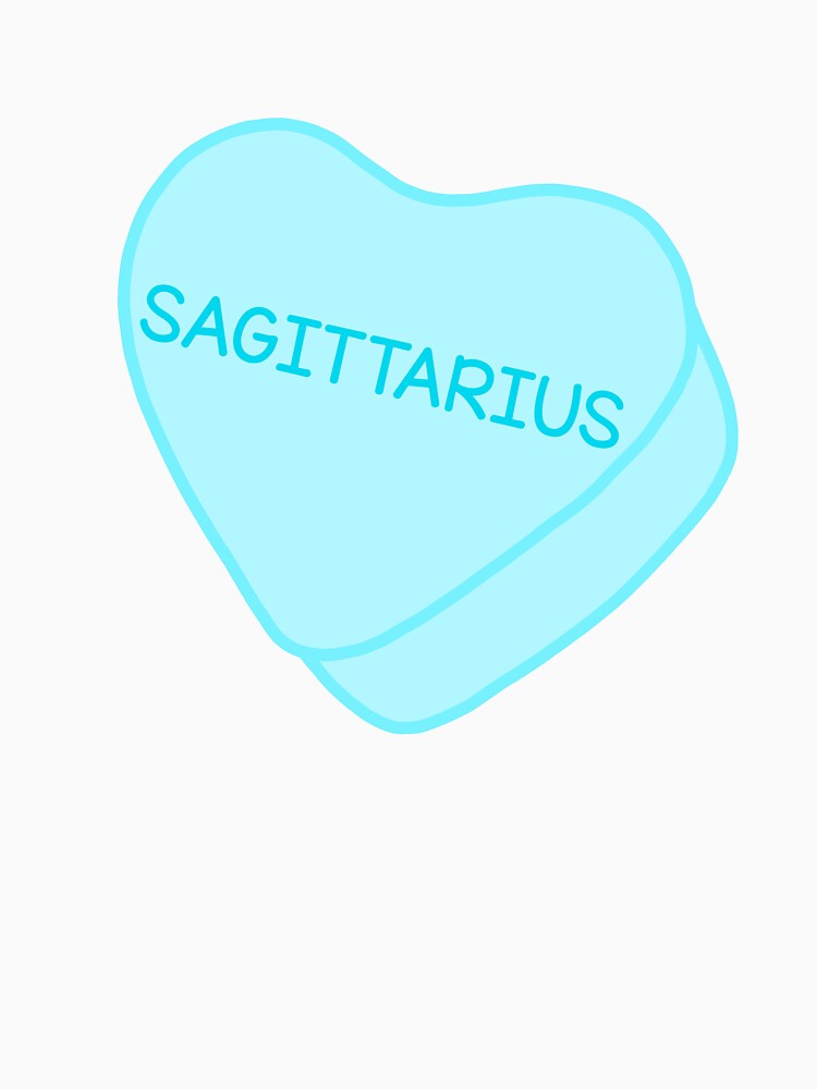 Sagittarius Blue Candy Heart Sweet Heart Cute by SlimyFish