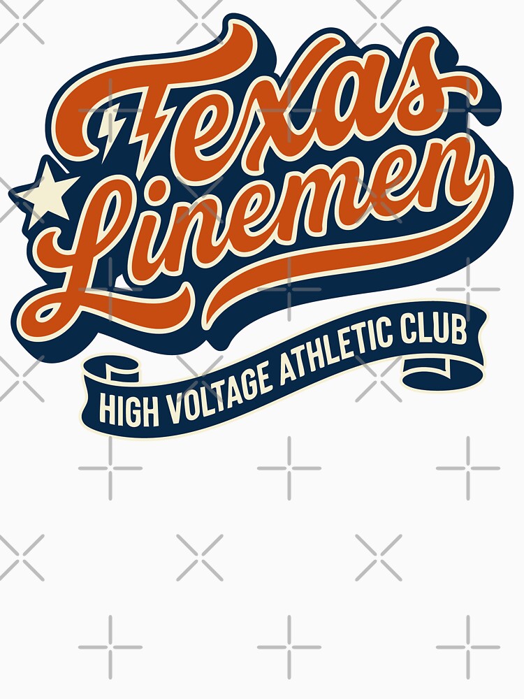 Vintage Texas Linemen High Voltage Athletic Club Gift by Cozy-Old-Pub