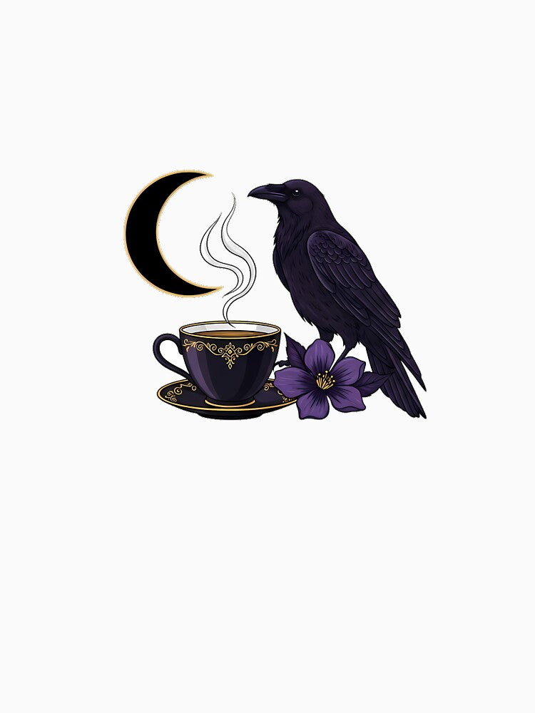 Moonlit Tea Raven Gift by IllumeInk