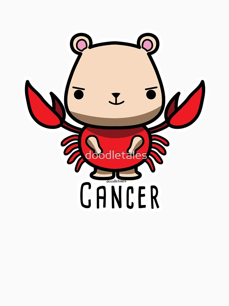 Cancer zodiac teddy bear T-shirt by doodletales