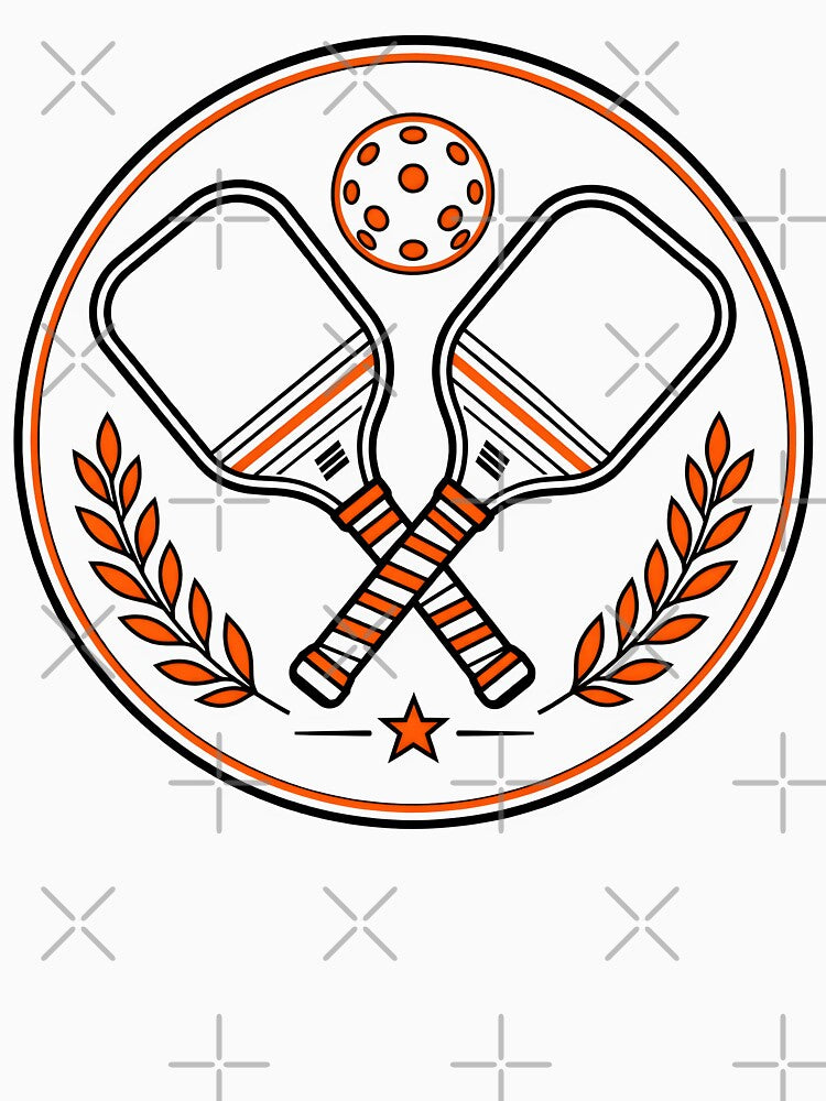 Pickleball Retro Badge – Crossed Paddles & Ball Vintage Sports Emblem by Divakar Fashion
