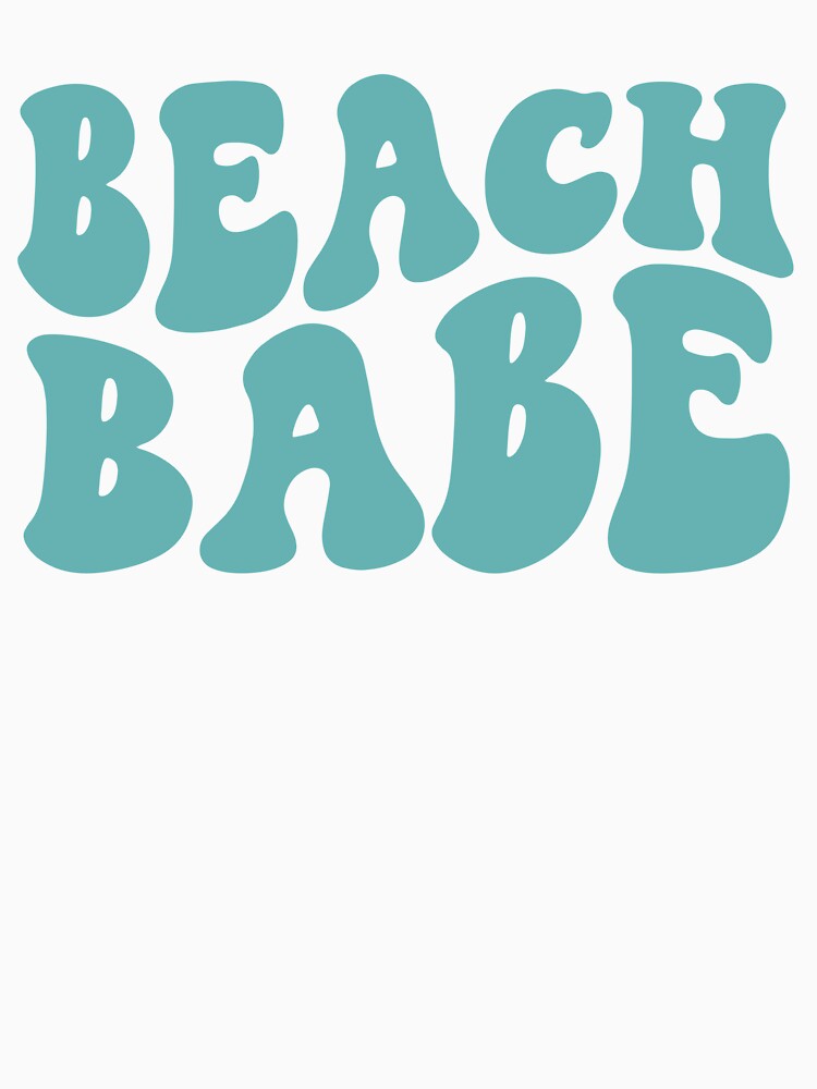 Beach Babe Beachy Teal Retro Graphic Bridal Party Gifts for Bachelorette Party by mysticblvd