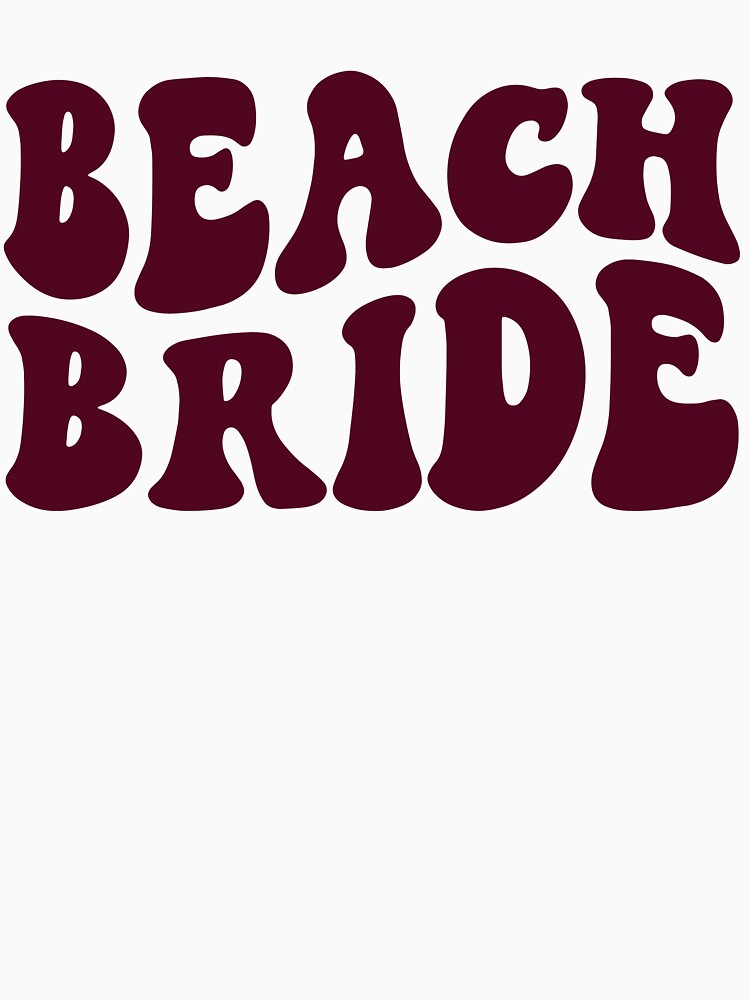 Beach Bride Burgundy Retro Graphic Bridal Party Gifts for Bachelorette Party by mysticblvd