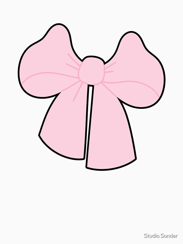 Pink Bow Simple Cartoon Minimal Cute by Studio Sonder