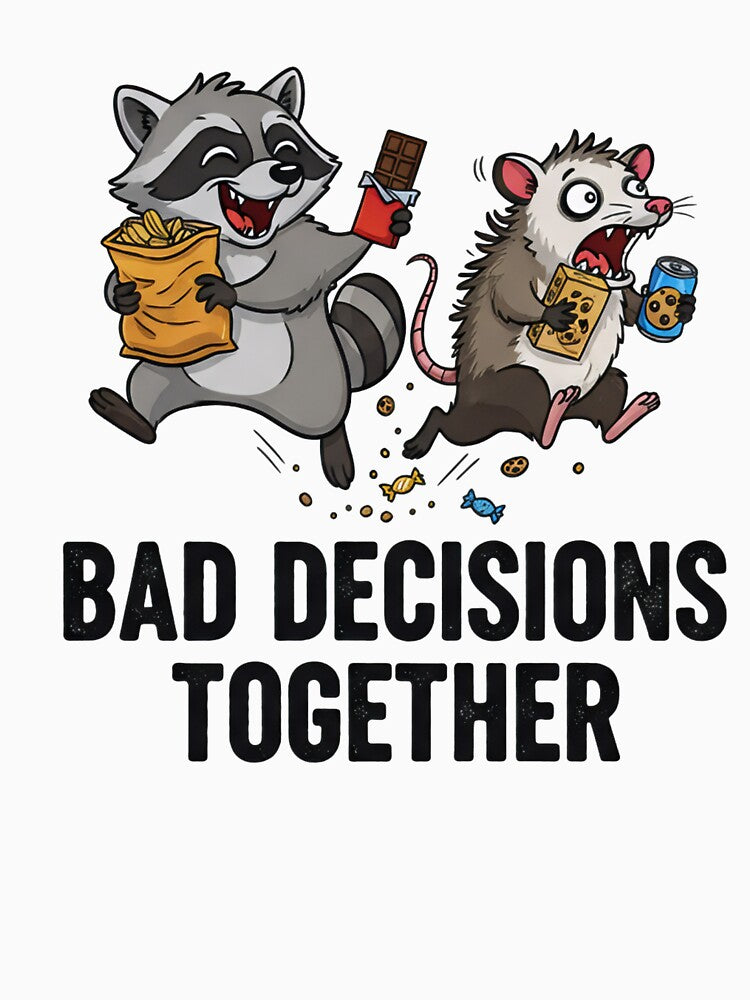 Funny Raccoon and Opossum Best Friend Shirt – Chaotic Trash Animal Meme Tee by ZyxDes