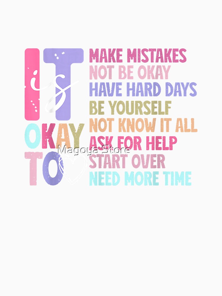 It is Okay to Be Anxiety Awareness T-Shirt by Magoya Store ⭐⭐⭐⭐⭐