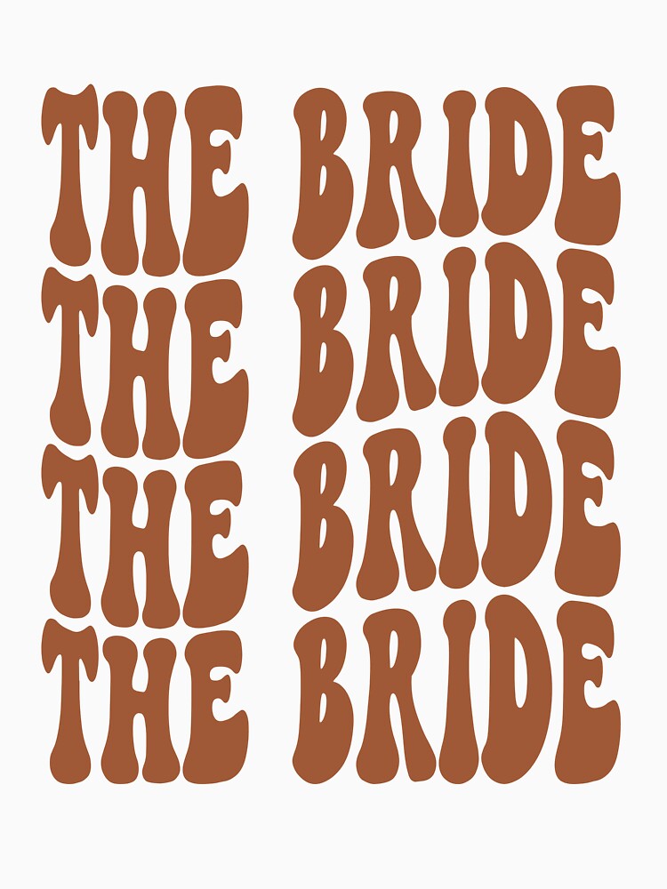 The Bride Terracotta Retro Graphic Bridal Party Gifts for Bachelorette Party by mysticblvd