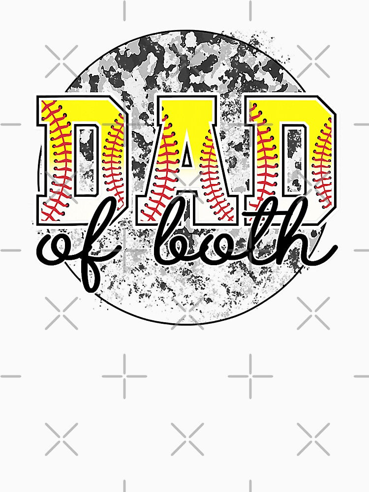 Dad Of Both Baseball Softball Camouflage Father's Day by MichelSorour
