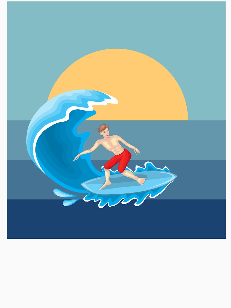 guy Surfing design , summer gift by DevDn