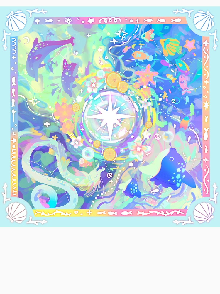 Maris Elysium: Ethereal Pastel Ocean Celestial Compass by v.altameri