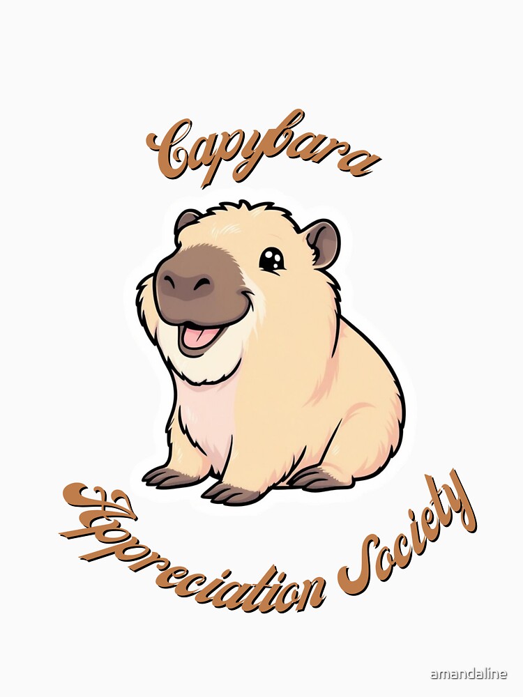 Capybara Appreciation Society – Kawaii Capybara Cartoon by amandaline