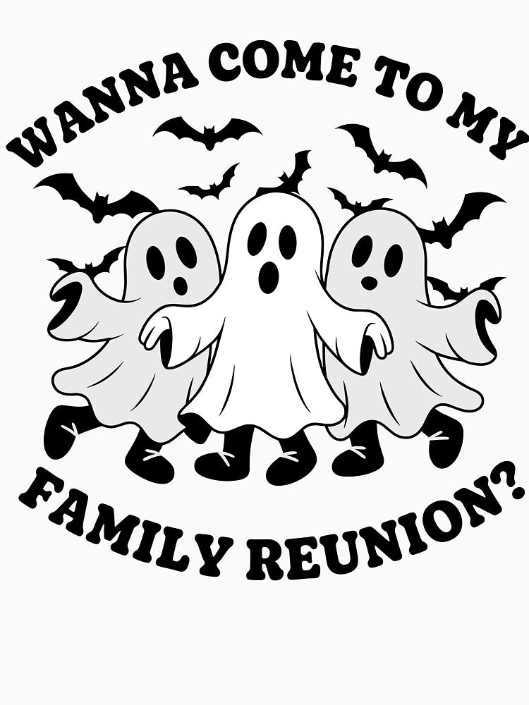 Funny Ghost Family Reunion Halloween Design by cerima