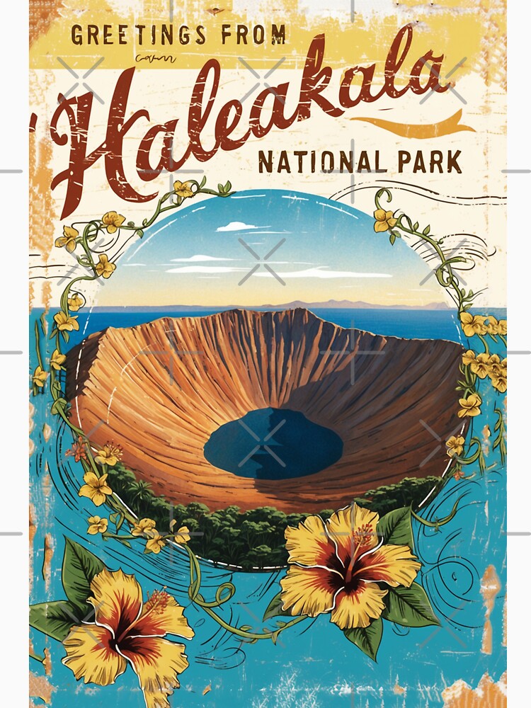 Haleakala National Park Postcard Vintage Retro Travel Vintage by TravelPostcardGems