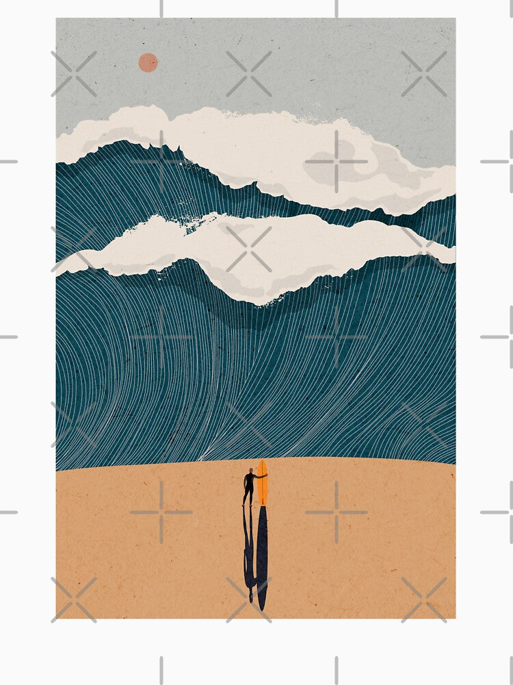 Waves Line Art 1 by SurfolioPrints